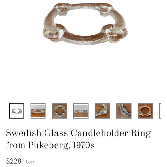 1970s Swedish Glass Candle Holder - Picture 4 of 5